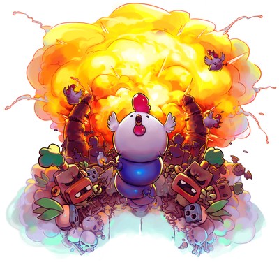 Bomb Chicken mouse pad