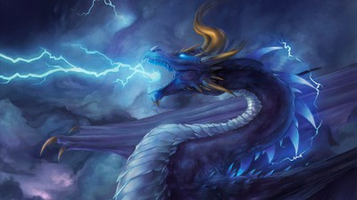 Blue Dragon mouse pad