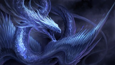 Blue Dragon mouse pad