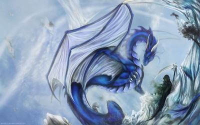 Blue Dragon mouse pad