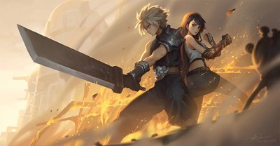 Cloud Strife mouse pad