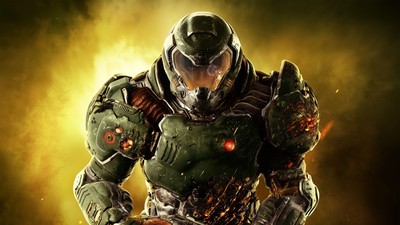 Doomguy mouse pad