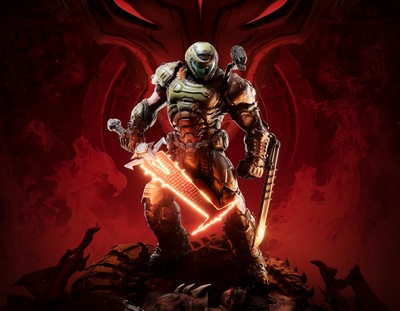 Doomguy mouse pad