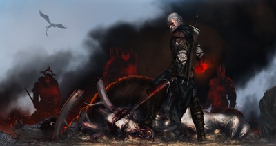 Geralt of Rivia beach towel #42225