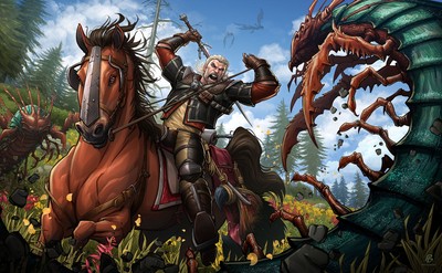 Geralt of Rivia beach towel #42227