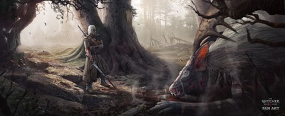 Geralt of Rivia beach towel #42247