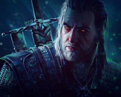 Geralt of Rivia beach towel #42248