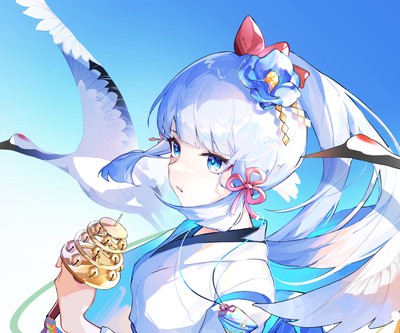 Kamisato Ayaka beach towel #49228