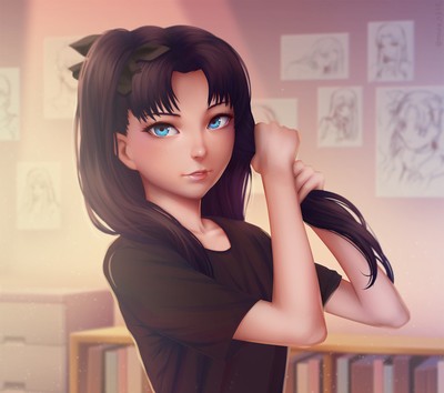 Rin Tohsaka mouse pad