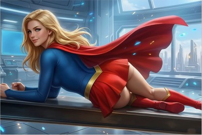 Supergirl Poster – DC Wall Art Print, Comic Decor mug