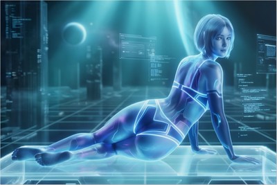 Cortana Poster – Halo Wall Art Print, Sci Fi Decor tote bag #