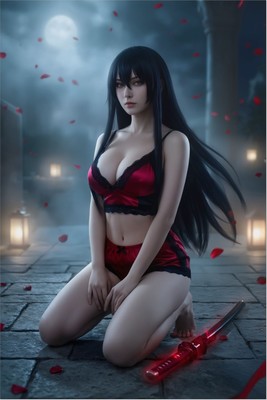 Akame Poster – Akame ga Kill Wall Art Print, Dark Anime Warrior Decor Mouse Pad 6473