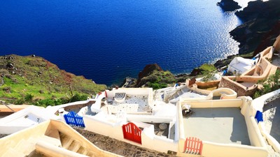 Santorini tote bag #