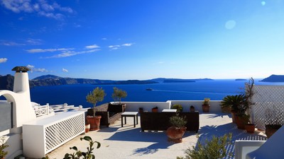 Santorini tote bag #