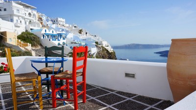 Santorini tote bag #