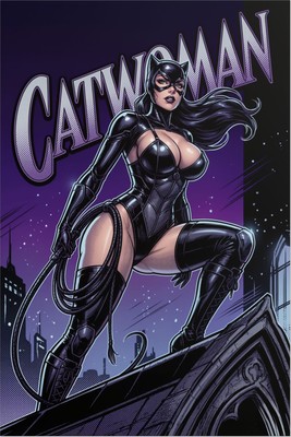 Catwoman Poster – DC Comics Wall Art Print, Superhero Decor mug