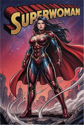 Superwoman Poster – DC Comics Wall Art Print, Superhero Decor Mouse Pad 6545