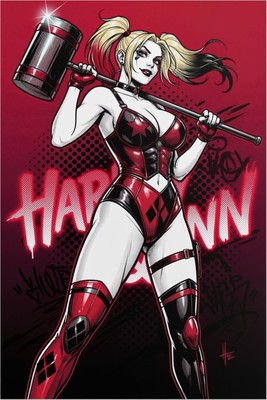 Harley Quinn Poster – DC Comics Wall Art Print, Superhero Decor Mouse Pad 6550