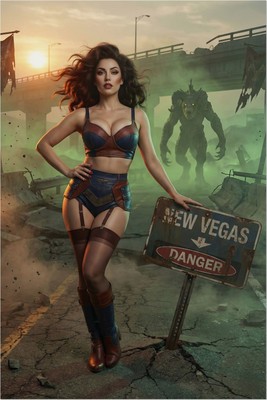 Fallout Pinup Queen Poster – Fallout Wall Art Print, Retro Wasteland Decor Poster #6596