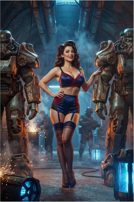 Fallout Retro Woman Poster – Fallout Wall Art Print, Vintage Game Decor Mouse Pad 6600