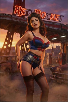 Fallout Pin Up Woman Poster – Fallout Wall Art Print, Retro Wasteland Decor Mouse Pad 6605