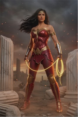 Wonder Woman Poster – DC Comics Wall Art Print, Iconic Hero Decor Mouse Pad 6612