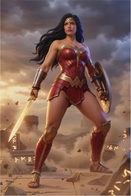 Wonder Woman Poster – DC Comics Wall Art Print, Heroine Decor mug #