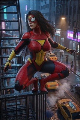 Spider-Woman Jessica Drew Poster – Marvel Wall Art Print, Superhero Decor tote bag #