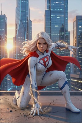 Power Girl Poster – DC Comics Wall Art Print, Superhero Decor Mouse Pad 6631