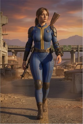 Lucy Fallout Poster – Fallout Wall Art Print, Vault Dweller Decor mouse pad