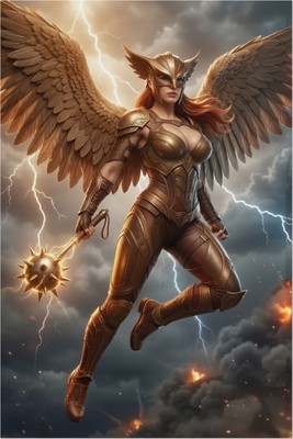 Hawkgirl Poster – DC Comics Wall Art Print, Mythic Hero Decor tote bag #