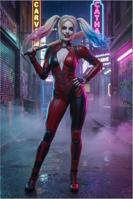 Harley Quinn Poster – DC Comics Wall Art Print, Comic Decor Mouse Pad 6653