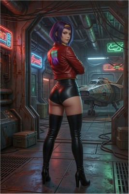 Faye Valentine Poster – Cowboy Bebop Wall Art Print, Anime Collector Decor mug