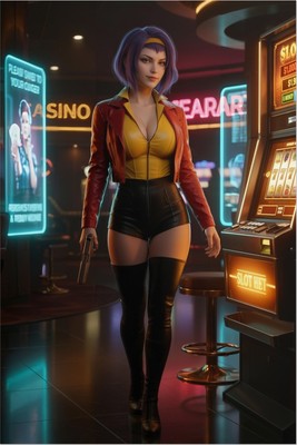 Faye Valentine Poster – Cowboy Bebop Wall Art Print, Anime Wall Decor mug