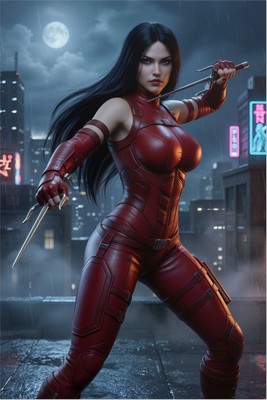 Elektra Poster – Marvel Wall Art Print, Comic Heroine Decor mug #
