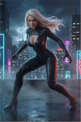 Black Cat Poster – Marvel Wall Art Print, Classic Comic Decor mug #