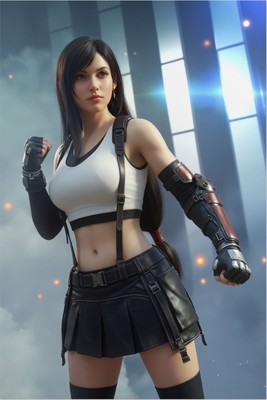 Tifa Lockhart Poster – Final Fantasy VII Wall Art Print, Iconic RPG Heroine Decor Mouse Pad 6680