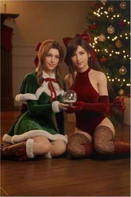 Tifa Aerith Poster – Final Fantasy Wall Art Print, Gamer Room Decor mug #