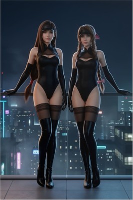 Tifa Aerith Poster – Final Fantasy Wall Art Print, Classic JRPG Decor magic mug #