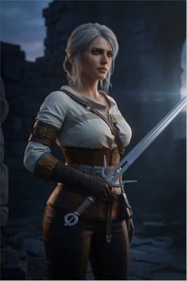 Ciri Poster – The Witcher Wall Art Print, RPG Heroine Decor tote bag