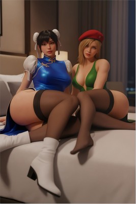 Chun Li Cammy White Poster – Street Fighter Wall Art Print, Fighter Duo Decor mug