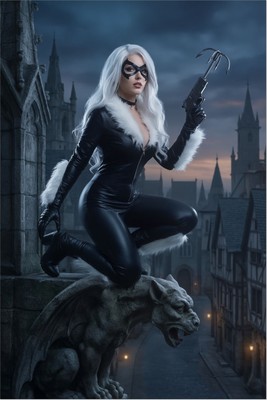 Black Cat Poster – Marvel Wall Art Print, Iconic Anti Heroine Decor Poster #6756
