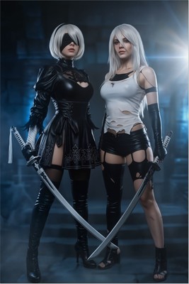 A2 2B Poster – NieR Automata Wall Art Print, Android Duo Decor Poster #6761