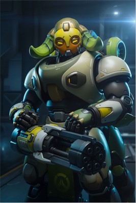 Orisa Poster – Overwatch Wall Art Print, Guardian Tank Hero Decor Mouse Pad 6773