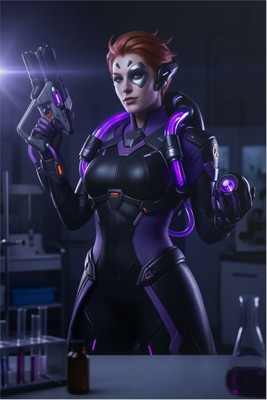 Moira Poster – Overwatch Wall Art Print, Scientist Heroine Decor Poster #6774