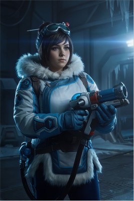 Mei Poster – Overwatch Wall Art Print, Cryo Scientist Heroine Decor Mouse Pad 6776