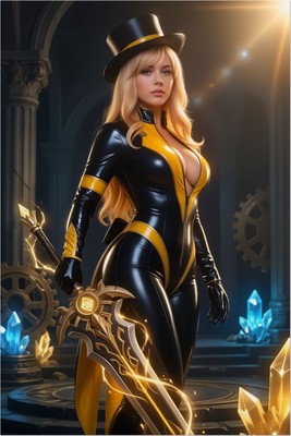 Navia Poster – Genshin Impact Wall Art Print, Geo Heroine Decor calendar