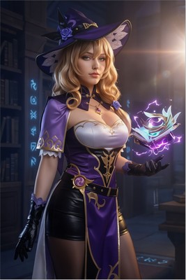 Lisa Poster – Genshin Impact Wall Art Print, Electro Mage Heroine Decor mug