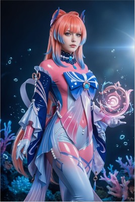 Kokomi Poster – Genshin Impact Wall Art Print, Hydro Priestess Decor tote bag #