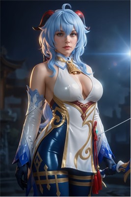 Ganyu Poster – Genshin Impact Wall Art Print, Cryo Archer Heroine Decor Mouse Pad 6791